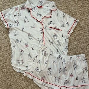 NWOT Kate Spade Dog Print Pj Set